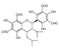 (2R,3R,4S)-2-(3,5-Diformyl-2,4,6-trihydroxyphenyl)-5,7-dihydroxy- 4-isobutyl-3-isopropyl-6,8-chromanedicarbaldehyde