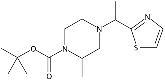 tert-butyl 2-methyl-4-[1-(1,3-thiazol-2-yl)ethyl]piperazine-1-carboxylate