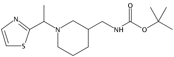 tert-Butyl ((1-(1-(thiazol-2-yl)ethyl)piperidin-3-yl)methyl)carbamate