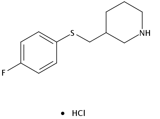 3-(((4-Fluorophenyl)thio)methyl)piperidine hydrochloride