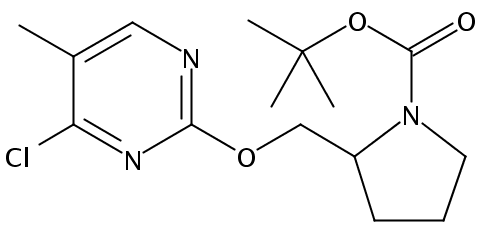 tert-butyl 2-(((4-chloro-5-methylpyrimidin-2-yl)oxy)methyl)pyrrolidine-1-carboxylate