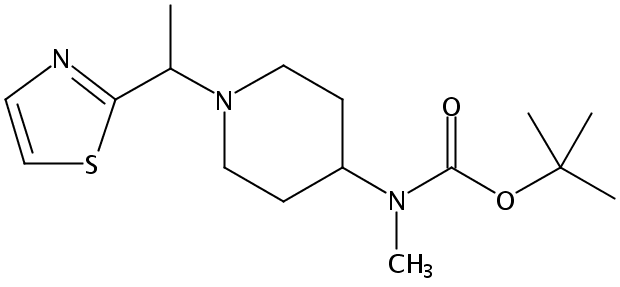 tert-Butyl methyl(1-(1-(thiazol-2-yl)ethyl)piperidin-4-yl)carbamate