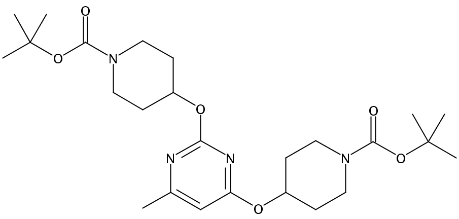 Di-tert-butyl 4,4'-((6-methylpyrimidine-2,4-diyl)bis(oxy))bis(piperidine-1-carboxylate)