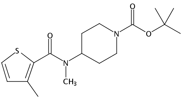 tert-Butyl 4-(N,3-dimethylthiophene-2-carboxamido)piperidine-1-carboxylate