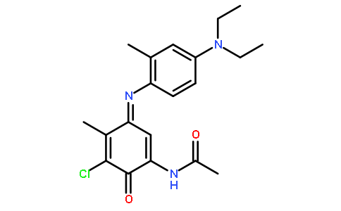 N-[5-氯-3-[4-(二乙基氨基)-2-甲基苯基亚氨基]-4-甲基-6-氧代-1,4-环己二烯基]乙酰胺