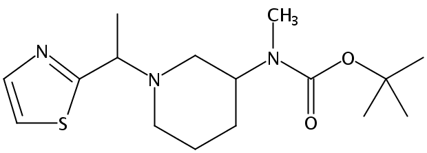 tert-Butyl methyl(1-(1-(thiazol-2-yl)ethyl)piperidin-3-yl)carbamate