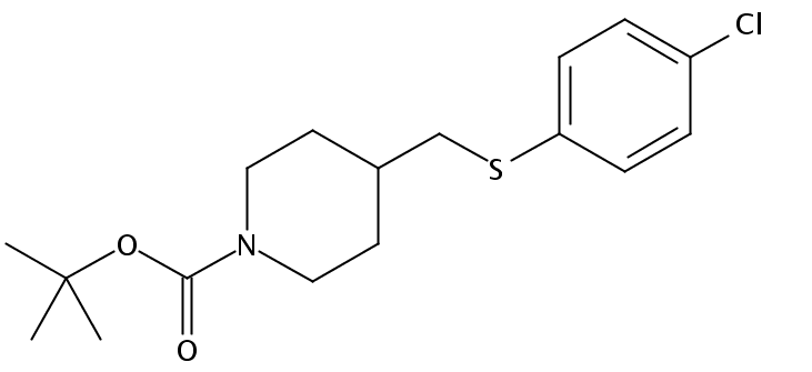 tert-butyl 4-(((4-chlorophenyl)thio)methyl)piperidine-1-carboxylate