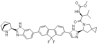 N-[(1S)-1-[[(6S)-6-[5-[7-[2-(1R,3S,4S)-2-氮杂双环[2.2.1]庚烷-3-基-1H-苯并咪唑-6-基]-9,9-二氟-9H-芴-2-基]-1H-咪唑-2-基]-5-氮杂螺[2.4]庚烷-5-基]羰基]-2-甲基丙基]氨基甲酸甲酯