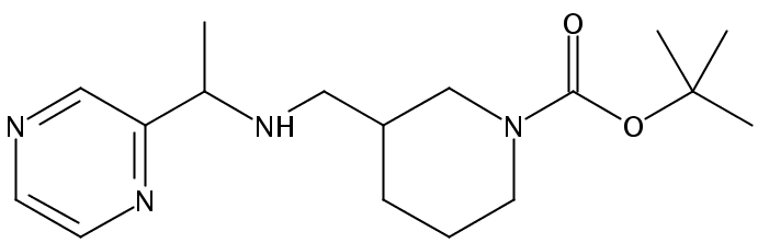tert-Butyl 3-(((1-(pyrazin-2-yl)ethyl)amino)methyl)piperidine-1-carboxylate