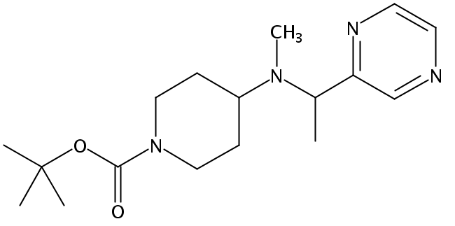 tert-butyl 4-[methyl(1-pyrazin-2-ylethyl)amino]piperidine-1-carboxylate
