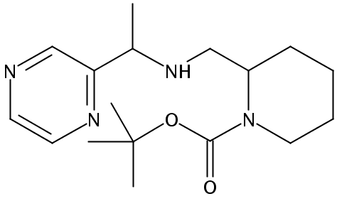 tert-butyl 2-[(1-pyrazin-2-ylethylamino)methyl]piperidine-1-carboxylate