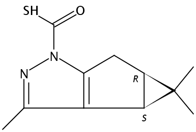 (3bS,4aR)-3,4,4-Trimethyl-3b,4,4a,5-tetrahydro-1H-cyclopropa[3,4]cyclopenta[1,2-c]pyrazole-1-carbothioic O-acid