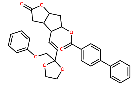 六氢-2-氧代-4-[2-[2-(苯氧基甲基)-1,3-二氧环戊-2-基]乙烯基]-2H-环戊并[b]呋喃-5-基 [1,1’-联苯]-4-甲酸酯