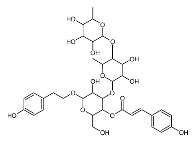 β-​D-​Glucopyranoside, 2-​(4-​hydroxyphenyl)​ethyl O-​6-​deoxy-​α-​L-​mannopyranosyl-​(1→4)​-​O-​6-​deoxy-​α-​L-​mannopyranosyl-​(1→3)​-​, 4-​[(2E)​-​3-​(4-​hydroxyphenyl)​-​2-​propenoate]