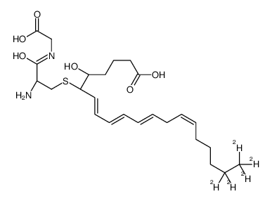 S-[(4S,5R,6E,8E,10Z,13Z)-1-Carboxy-4-hydroxy(18,18,19,19,19-2H5)-6,8,10,13-nonadecatetraen-5-yl]-L-cysteinylglycine