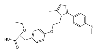 (2S)-2-ethoxy-3-[4-[2-[2-methyl-5-(4-methylsulfanylphenyl)pyrrol-1-yl]ethoxy]phenyl]propanoic acid
