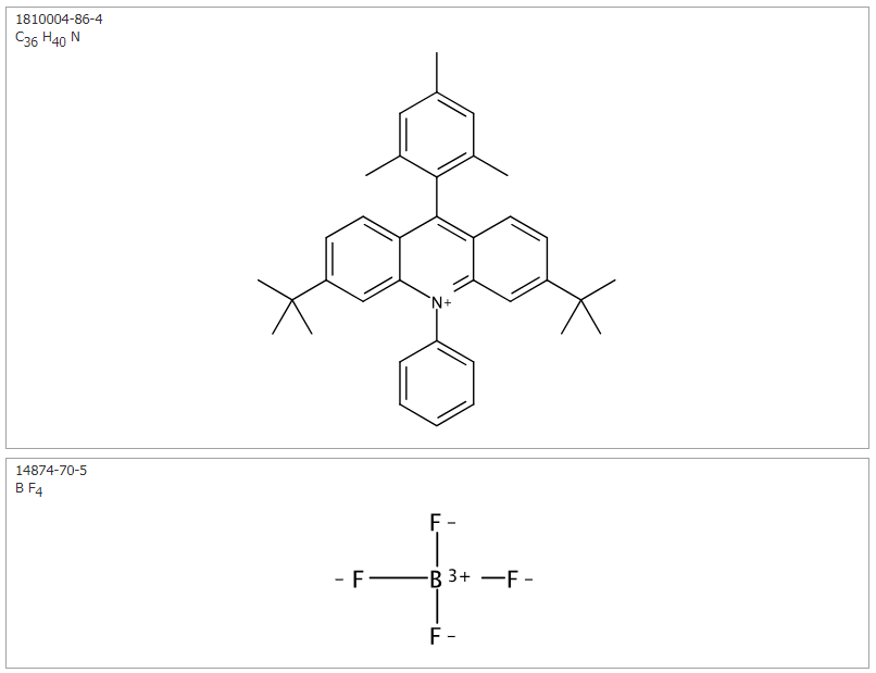 3,​6-​Bis(1,​1-​dimethylethyl)​-​10-​phenyl-​9-​(2,​4,​6-​trimethylphenyl)​-​acridinium tetrafluoroborate