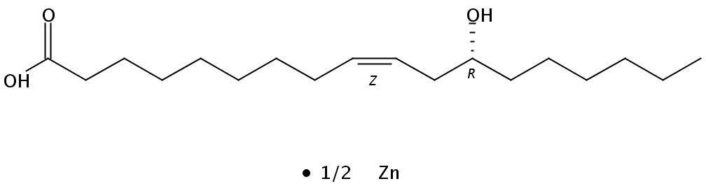 (9Z,12R)-12-羟基-9-十八烯酸锌盐