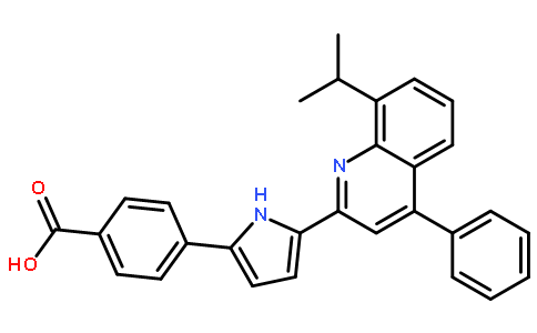 苯甲酸,4-[5-[8-(1-甲基乙基)-4-苯基-2-喹啉基]-1H-吡咯-2-基]-