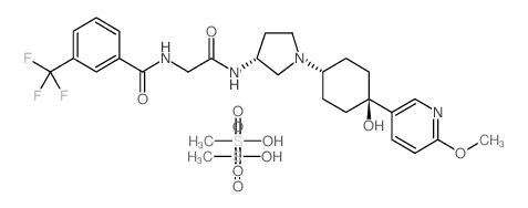 N-[2-[[(3R)-1-[4-hydroxy-4-(6-methoxypyridin-3-yl)cyclohexyl]pyrrolidin-3-yl]amino]-2-oxoethyl]-3-(trifluoromethyl)benzamide,methanesulfonic acid
