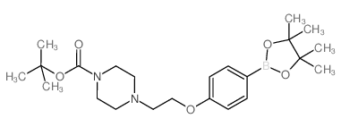 tert-butyl 4-[2-[4-(4,4,5,5-tetramethyl-1,3,2-dioxaborolan-2-yl)phenoxy]ethyl]piperazine-1-carboxylate