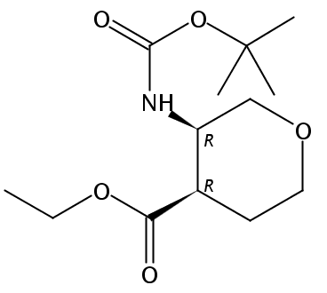 順式-3-N-BOC-氨基四氢-2H-吡喃-4-甲酸乙酯