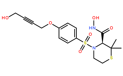 N-羟基-4-[[4-[(4-羟基-2-丁炔基)氧基]苯基]磺酰基]-2,2-二甲基-3-硫代吗啉甲酰胺