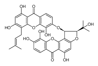 (1R,2S)-5,9,10-trihydroxy-2-(2-hydroxypropan-2-yl)-1-((4,6,8-trihydroxy-5-(3-methylbut-2-en-1-yl)-9-oxo-9H-xanthen-3-yl)oxy)-1,2-dihydro-6H-furo[2,3-c]xanthen-6-one
