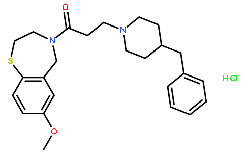 3-(4-benzylpiperidin-1-yl)-1-(7-methoxy-3,5-dihydro-2H-1,4-benzothiazepin-4-yl)propan-1-one
