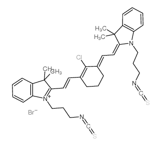 2-[2-[2-chloro-3-[2-[1-(3-isothiocyanatopropyl)-3H-indol-2-ylidene]ethylidene]cyclohexen-1-yl]ethenyl]-1-(3-isothiocyanatopropyl)-3,3-dimethylindol-1-ium,bromide