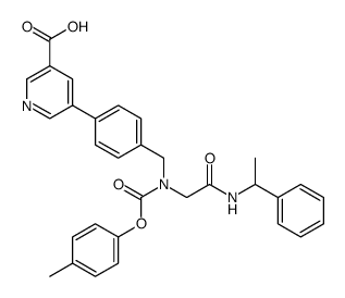5-[4-[[(4-methylphenoxy)carbonyl-[2-oxo-2-[[(1S)-1-phenylethyl]amino]ethyl]amino]methyl]phenyl]pyridine-3-carboxylic acid