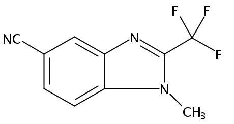 1-methyl-2-(trifluoromethyl)-1H-benzo[d]imidazole-5-carbonitrile
