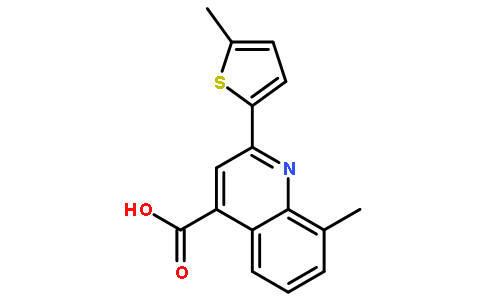 8-甲基-2-(5-甲基-2-噻吩基)喹啉-4-羧酸