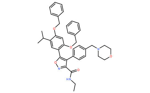 5-[2,4-Bis(benzyloxy)-5-isopropylphenyl]-N-ethyl-4-[4-(4-morpholi nylmethyl)phenyl]-1,2-oxazole-3-carboxamide