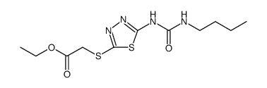 Acetic acid, 2-[[5-[[(butylamino)carbonyl]amino]-1,3,4-thiadiazol-2-yl]thio]-, ethyl ester