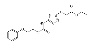 Acetic acid, 2-[[5-[[(2-benzofuranylmethoxy)carbonyl]amino]-1,3,4-thiadiazol-2-yl]thio]-, ethyl ester