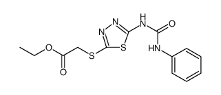 Acetic acid, 2-[[5-[[(phenylamino)carbonyl]amino]-1,3,4-thiadiazol-2-yl]thio]-, ethyl ester