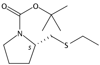 1-Pyrrolidinecarboxylic acid, 2-[(ethylthio)methyl]-, 1,1-dimethylethyl ester, (S)- (9CI)