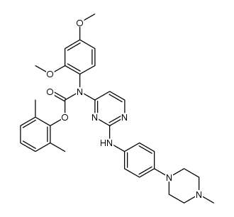 Carbamic acid, N-​(2,​4-​dimethoxyphenyl)​-​N-​[2-​[[4-​(4-​methyl-​1-​piperazinyl)​phenyl]​amino]​-​4-​pyrimidinyl]​-​, 2,​6-​dimethylphenyl ester