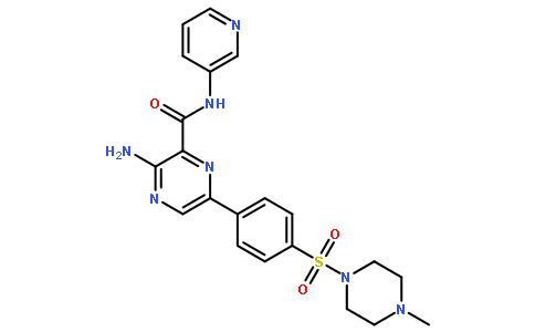 3-氨基-6-[4-(4-甲基哌嗪-1-基)磺酰基苯基]-n-吡啶-3-基吡嗪-2-羧酰胺