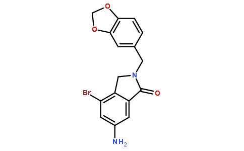 6-氨基-2-(1,3-苯并二氧代l-5-甲基)-4-溴-2,3-二氢-1H-异吲哚-1-酮