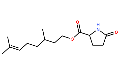 5-氧代-DL-脯氨酸 3,7-二甲基-6-辛烯基酯