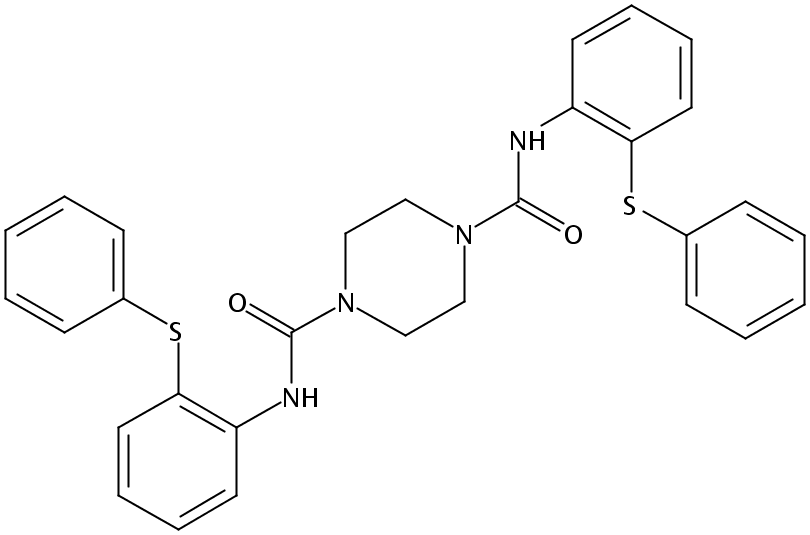 N1,N4-Bis[2-(phenylthio)phenyl]-1,4-piperazinedicarboxamide