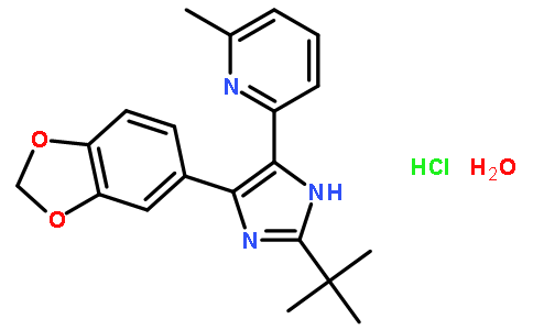 2-(5-苯并[1,3]二氧代l-5-基-2-叔丁基-3H-咪唑-4-基)-6-甲基吡啶