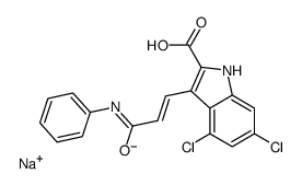 sodium,3-[(E)-3-anilino-3-oxoprop-1-enyl]-4,6-dichloro-1H-indole-2-carboxylate