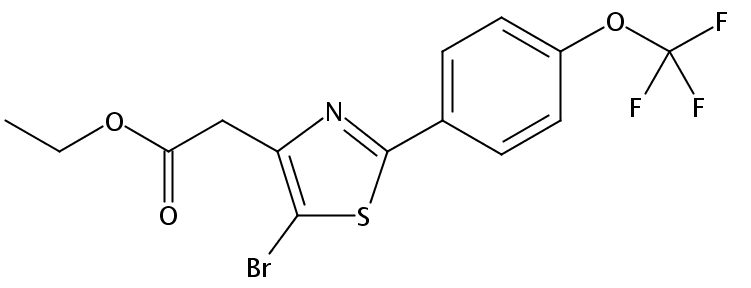 Ethyl 2-(5-bromo-2-(4-(trifluoromethoxy)phenyl)thiazol-4-yl)acetate