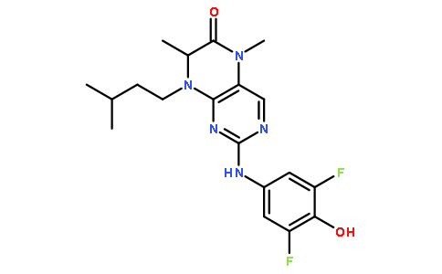 2-[(3,5-二氟-4-羟基苯基)氨基]-7,8-二氢-5,7-二甲基-8-(3-甲基丁基)-6(5H)-蝶啶酮
