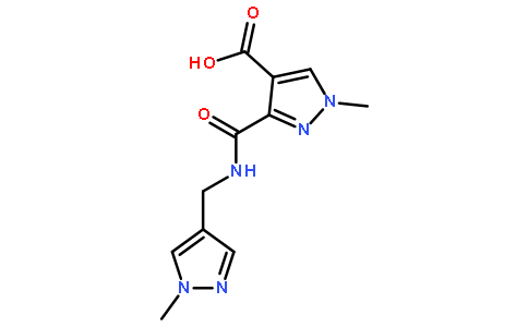 1-甲基-3-(((1-甲基-1H-吡唑-4-基)甲基)氨基甲酰)-1H-吡唑-4-羧酸