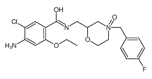 4-amino-5-chloro-2-ethoxy-N-[[4-[(4-fluorophenyl)methyl]-4-oxidomorpholin-4-ium-2-yl]methyl]benzamide