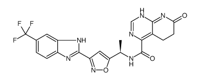 Pyrido[2,3-d]pyrimidine-4-carboxamide, 5,6,7,8-tetrahydro-7-oxo-N-[(1R)-1-[3-[6-(trifluoromethyl)-1H-benzimidazol-2-yl]-5-isoxazolyl]ethyl]